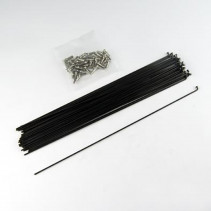 RAYON 1.8MM INOX NOIR L260 AVEC ECROU (X1) MACH1