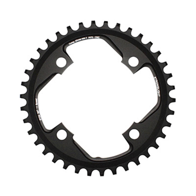 PLATEAU VTT 4BRA D.104 POUR SRAM XO1 STRONGLIGHT 38DTS MONO NOIR ALU 7075 11V. - EPAISSEUR 5mm