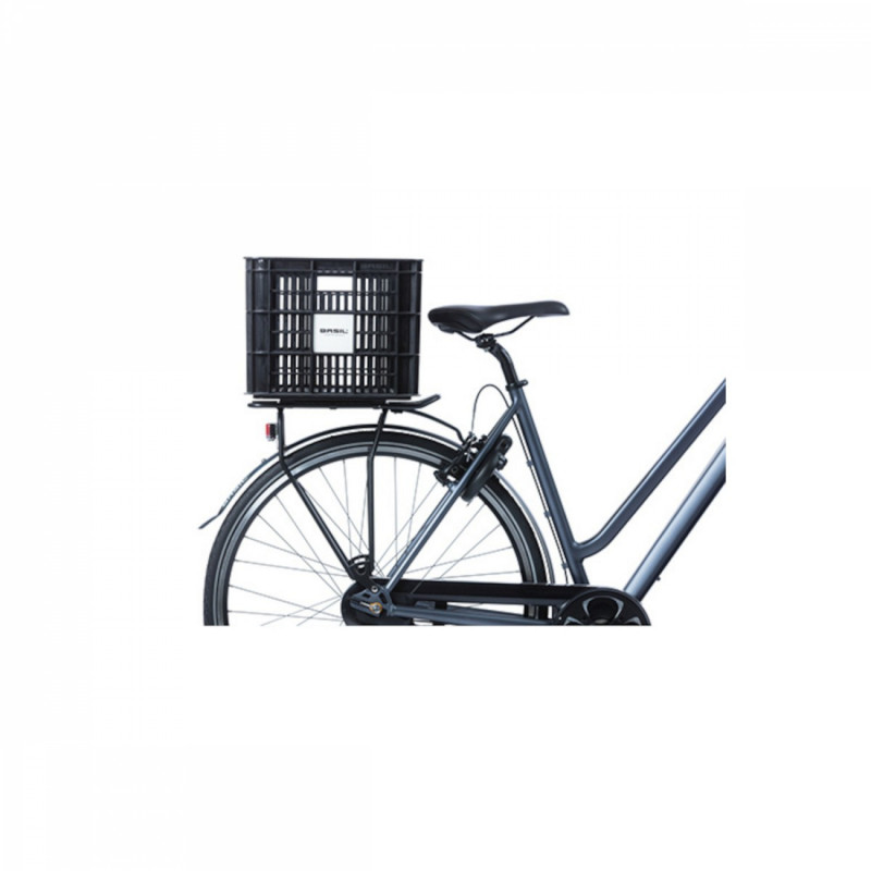 Basil caisse de vélo L, 40L, plastique recyclé, black