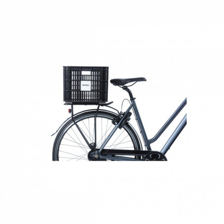 Basil caisse de vélo L, 40L, plastique recyclé, black