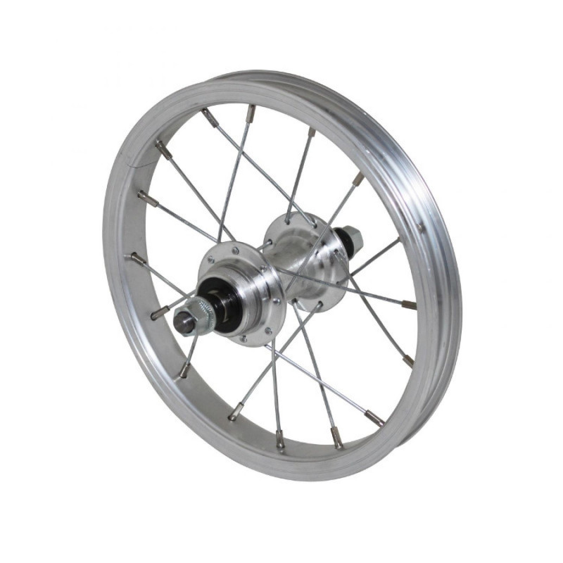 Roue city 12" alu arriere moy alu axe plein rl 1v.