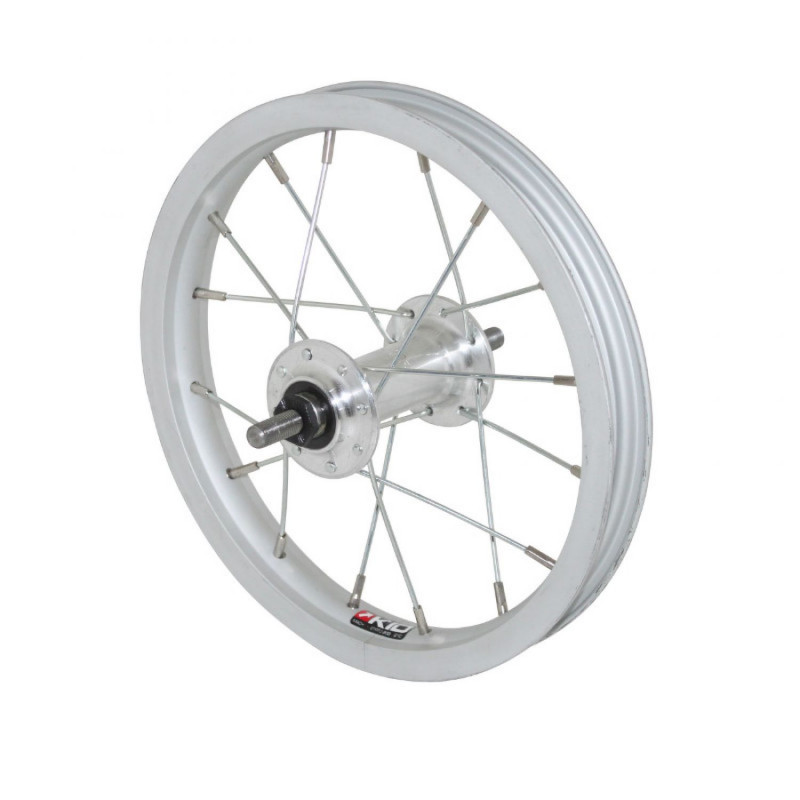 Roue city 12" alu avant moy alu axe plein