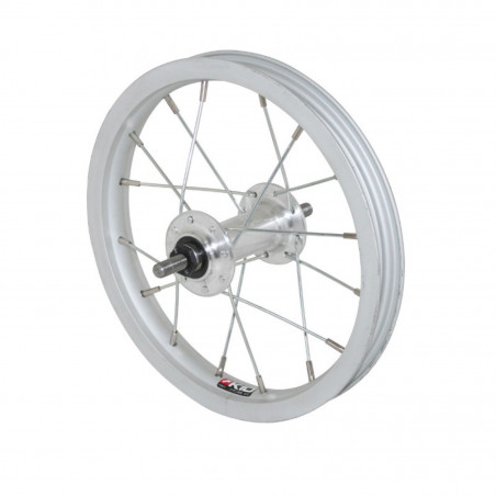 Roue city 12" alu avant moy alu axe plein