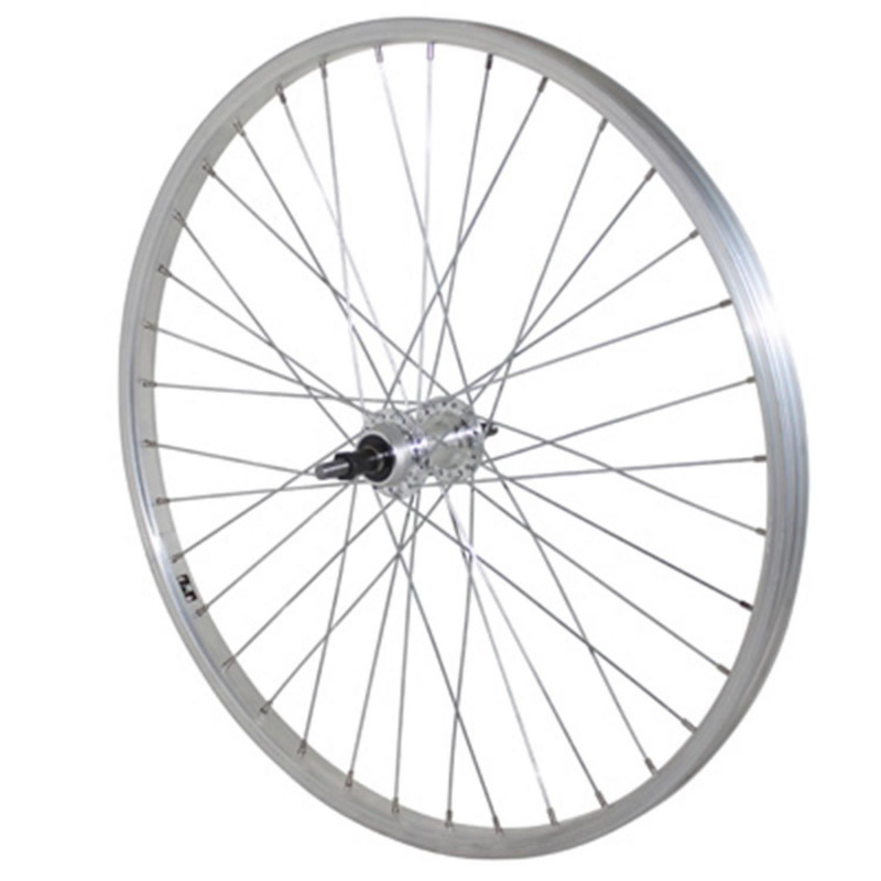 Roue vtt 24" arriere alu moy alu axe plein roue libre 7-6v. (vendu avec ecrou 10x100)