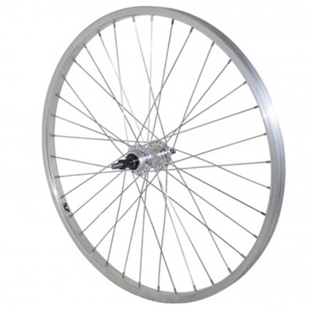 Roue vtt 24" arriere alu moy alu axe plein roue libre 7-6v. (vendu avec ecrou 10x100)