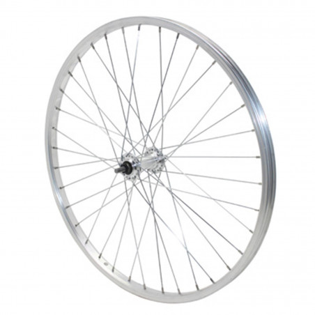 Roue vtt 24" avant alu moy alu axe plein (vendu avec ecrou 9x100)