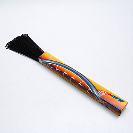 RAYON INOX NOIR 2mm L 256mm AVEC ECROU (BOITE DE 100)