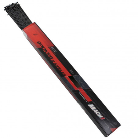 RAYON INOX NOIR 2mm L 260mm AVEC ECROU (BOITE DE 100)