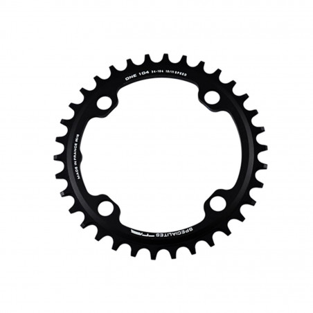 PLATEAU VTT MONO DIAM 104 EXTER 32DTS NOIR 4 BRANCHES TA ONE (COMP.1X10/11/12V) TT.MARQUES
