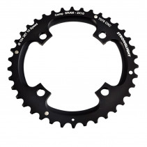 PLATEAU VTT DOUBLE DIAM 104 EXT. 38DTS NOIR 4BR. ALU 7075 STRONG 10V SRAM (PLATEAU FILETE)