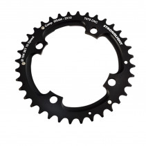 PLATEAU VTT DOUBLE DIAM 104 EXT. 36DTS NOIR 4BR. ALU 7075 STRONG 10V SRAM (PLATEAU FILETE)