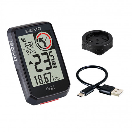 Compteur velo sans fil/gps Sigma rox  2.0 14 fcts noir