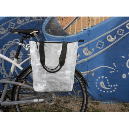 Sacoche arrière pp recyclé fixation porte-bagages - gris - 11202254 - 3104889922549