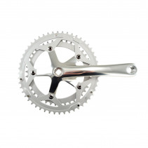 PEDALIER ROUTE DOUBLE 52-42D L170 LASCO ARGENT 8/9/10V (AXE CARRE 113)