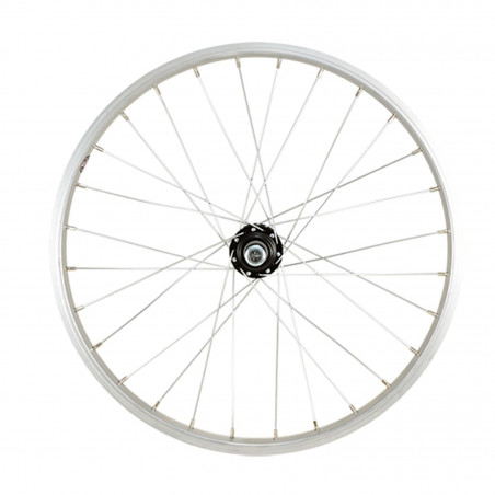 Roue vtt 20" ar ecrou jante argent beretta  a visser 5/6v 36t simple paroie