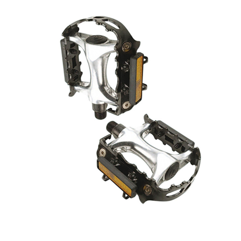 PEDALE VTT ALU OPTIMIZ SUPERGRIP NOIR (PR) (CALE-PIEDS ADAPTABLE)