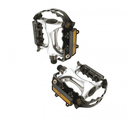 PEDALE VTT ALU OPTIMIZ SUPERGRIP NOIR (PR) (CALE-PIEDS ADAPTABLE)