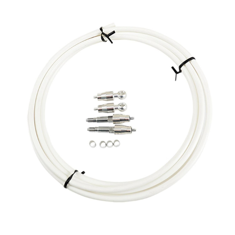 DURITE DE FREIN HYDRAULIQUE BLANCHE 3000MM AVEC CONNECTEURS/OLIVES/EM600 2.5MM X 5.3MM