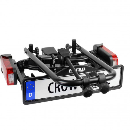 PORTE VELO SUR ATTELAGE PLATEFORME EUFAB CROW BASIC PLIABLE  2 VELOS