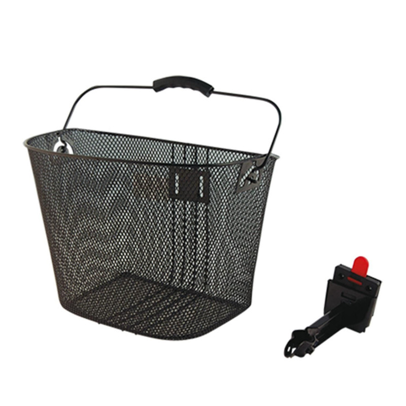 PANIER AV A CLIPS ACIER MAILLE CITY NOIR AVEC ANSE 340X250X260MM (FIX.RAPIDE POTENCE)