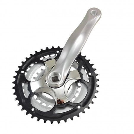 PEDALIER VTT TRIPLE 42-34-24D L170 ALU 7/8V (AXE CARRE 122MM)