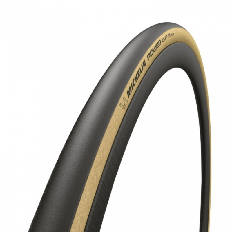 Pneu route 700x28 Michelin power cup classic tubeless ready  noir/beige ts  (28-622)