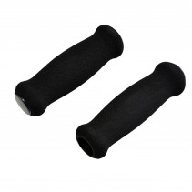 POIGNEE VELO MOUSSE NOIR AVEC BOUCHON 115MM (PR)