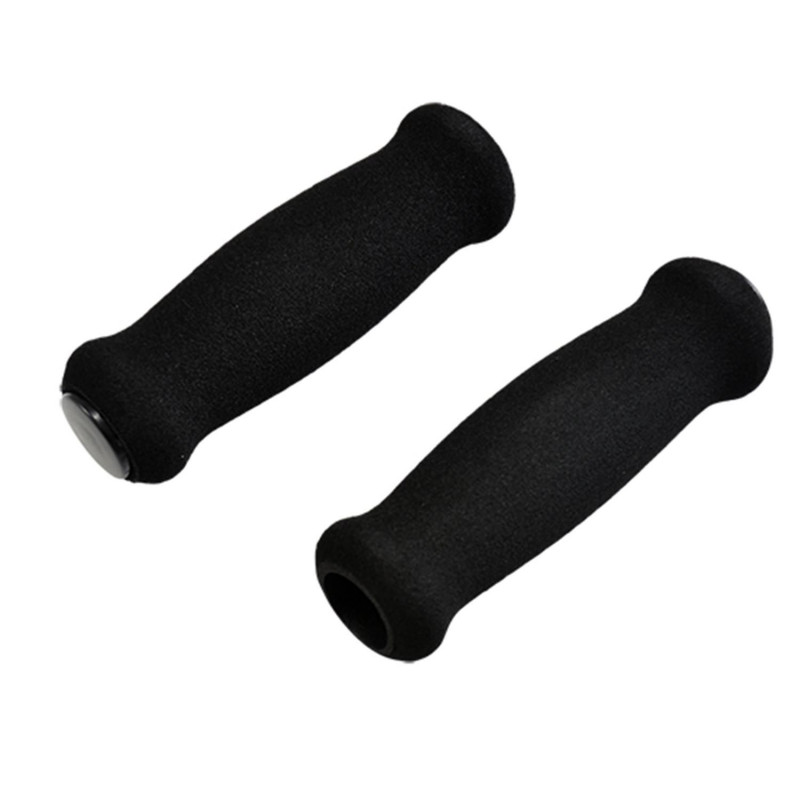POIGNEE VELO MOUSSE NOIR AVEC BOUCHON 115MM (PR)