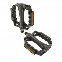 PEDALE VTT ALU OPTIMIZ MONOBLOC NOIRE 9/16 (PR) (CALE-PIEDS ADAPTABLE)