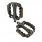 PEDALE VTT ALU OPTIMIZ MONOBLOC NOIRE 9/16 (PR) (CALE-PIEDS ADAPTABLE)