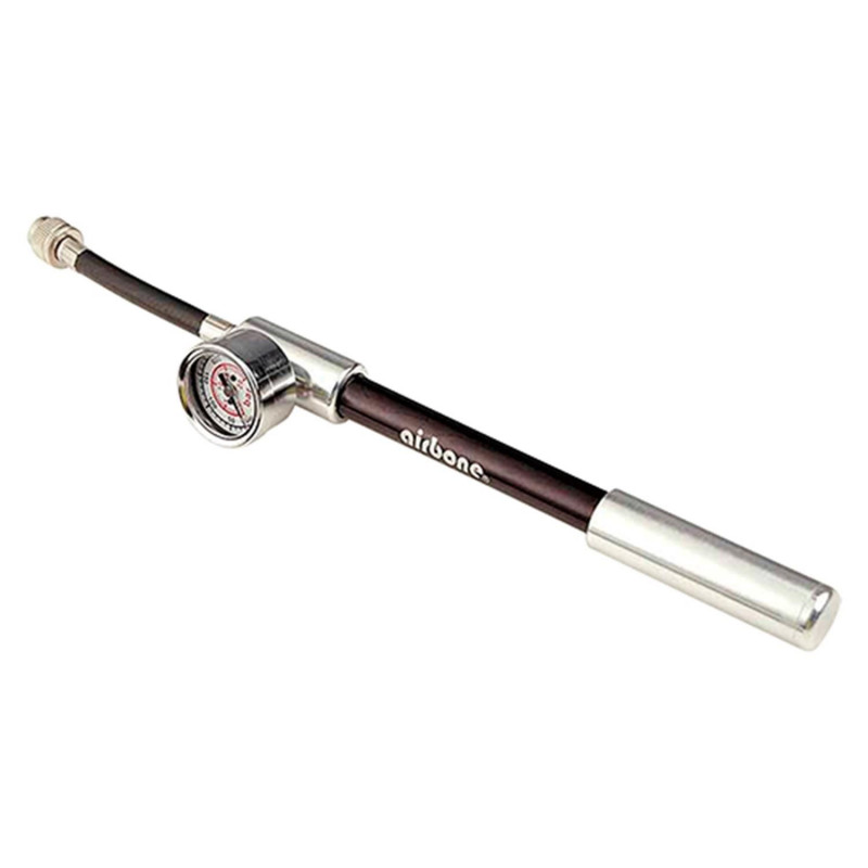 Pompe amortisseur et fourche alu/noir avec mano 20 bars