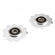 GALET DERAILLEUR OPTIMIZ 9/10V. A ROULEMENTS ARGENT (ADAPT. SHIMANO) (JEU)