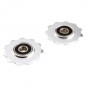 GALET DERAILLEUR OPTIMIZ 9/10V. A ROULEMENTS ARGENT (ADAPT. SHIMANO) (JEU)