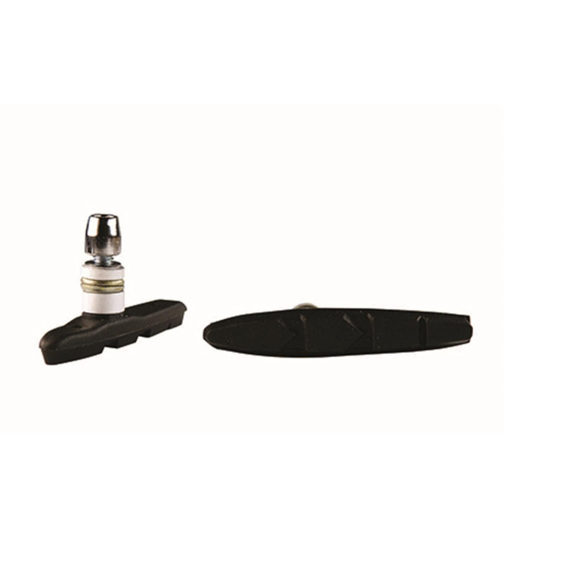 Porte patin vtt optimiz  a vis v-brake asymetrique 72mm noir (2 pr)