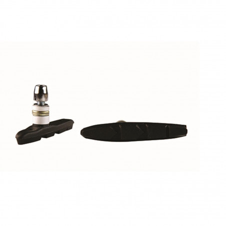 Porte patin vtt optimiz  a vis v-brake asymetrique 72mm noir (2 pr)