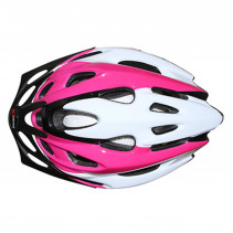 CASQUE VELO ADULTE GES VTT ROCKET ROSE-NOIR-BLANC TAILLE 58-62 AVEC VISIERE ET SYSTEM QUICK LOCK (VENDU EN BOITE)