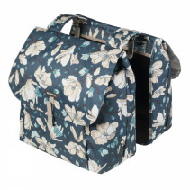 SACOCHE ARRIERE VELO DOUBLE BASIL IMPERMEABLE MAGNOLIA 35L TEAL BLEU FIXATION SANGLES SUR PORTE BAGAGE (43x28x30cm)