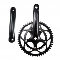 PEDALIER ROUTE COMPACT 50-34D L170 LASCO NOIR ALU 8/9/10V (AXE CARRE 111MM)