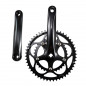 PEDALIER ROUTE COMPACT 50-34D L170 LASCO NOIR ALU 8/9/10V (AXE CARRE 111MM)