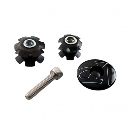 CAPOT/BOUCHON POTENCE OPTIMIZ AHEAD-SET 1'' 1'' 1/8 NOIR (LIVRE AVEC 2 ETOILES   VIS BTR)