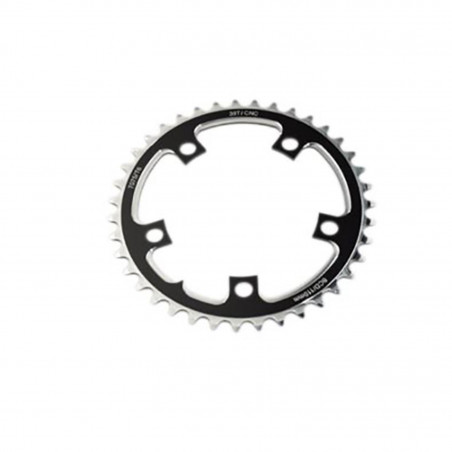 PLATEAU ROUTE DIAM 110 INTER 39DTS NOIR ALU CNC 8/9/10V. 5 BRANCHES
