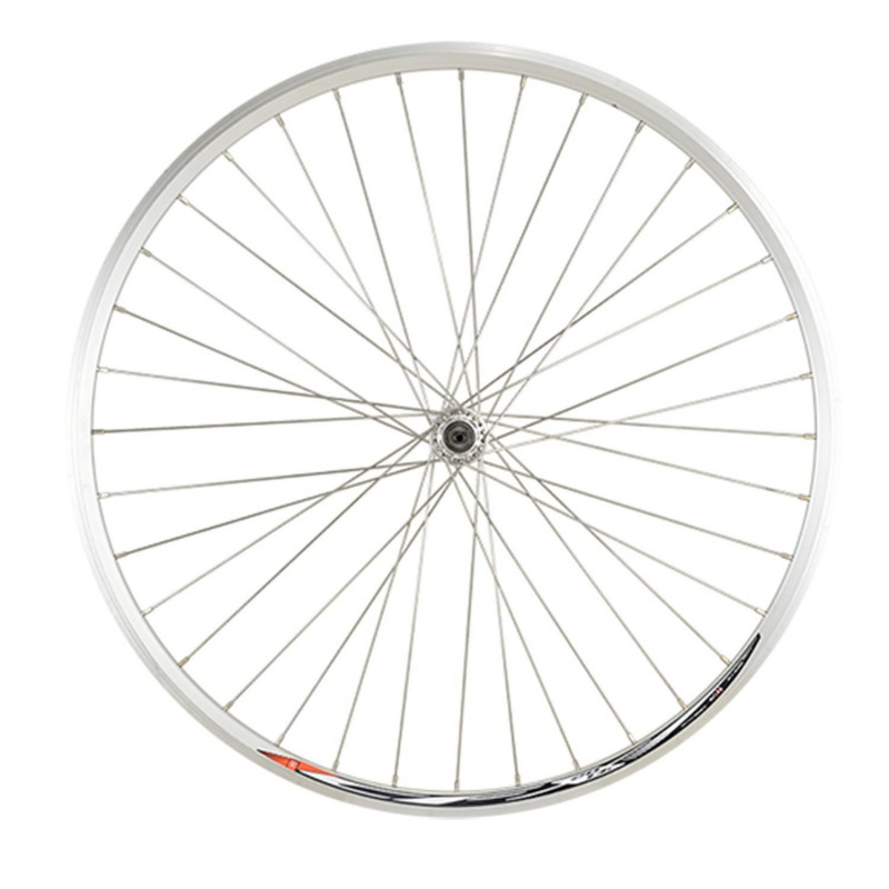 Roue route 700 av blocage jante argent mach1 cfx20 moy.miche magnum 32t