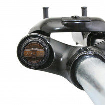 FOURCHE VTC 28 " 700X35 ZOOM 730 ALU RESSORT NOIR DEB. 50mm PIVOT (240-75) FILETE 1"-22.2 INTERIEUR COMPATIBLE V-BRAKE-DISC