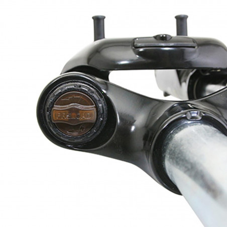 FOURCHE VTC 28 " 700X35 ZOOM 730 ALU RESSORT NOIR DEB. 50mm PIVOT (240-75) FILETE 1"-22.2 INTERIEUR COMPATIBLE V-BRAKE-DISC