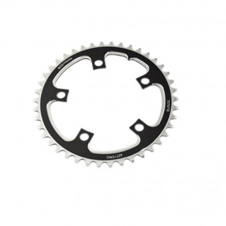 PLATEAU ROUTE DIAM 110 INTER 42DTS NOIR ALU CNC 8/9/10V. 5 BRANCHES