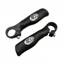 EMBOUT DE CINTRE VTT OPTIMIZ ALU FORGE NOIR MAT ERGO.L125MM 171GR AV BOUCHONS CINTRE (PR)