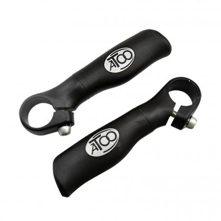EMBOUT DE CINTRE VTT OPTIMIZ ALU FORGE NOIR MAT ERGO.L125MM 171GR AV BOUCHONS CINTRE (PR)