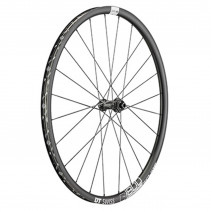 Roue route 700 dt swiss g1800-25 gravel spline disc centerlock axe 12-100mm avant noir (hauteur jante 25mm) avec adaptateur