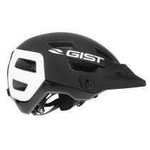 CASQUE VELO ADULTE GIST VTT KOP NOIR ARRIERE BLANC IN-MOLD TAILLE 53-59 AVEC VISIERE REGLABLE EN 3 POSITIONS ET FIT-SYSTEM