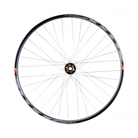 Roue vtt 29" av jante noir mach1 klixx tub.ready. moyeu disque 6t axe traversant 15x100